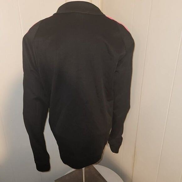 Nike Black Full Zip Up Sweater Lightweight Jacket with Hot Pink Sleeves, Medium - Picture 3 of 5